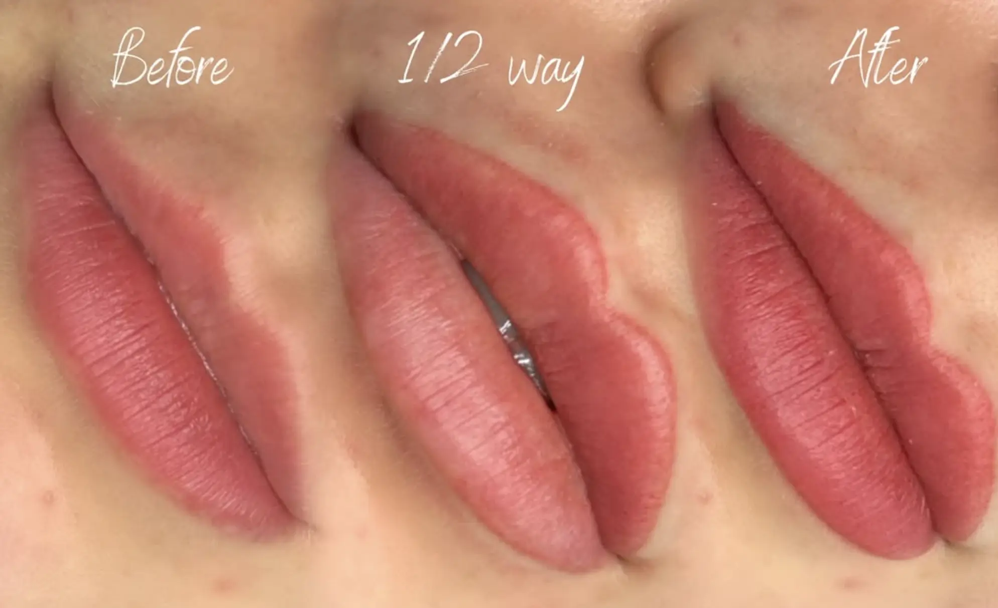 lip blush before and after