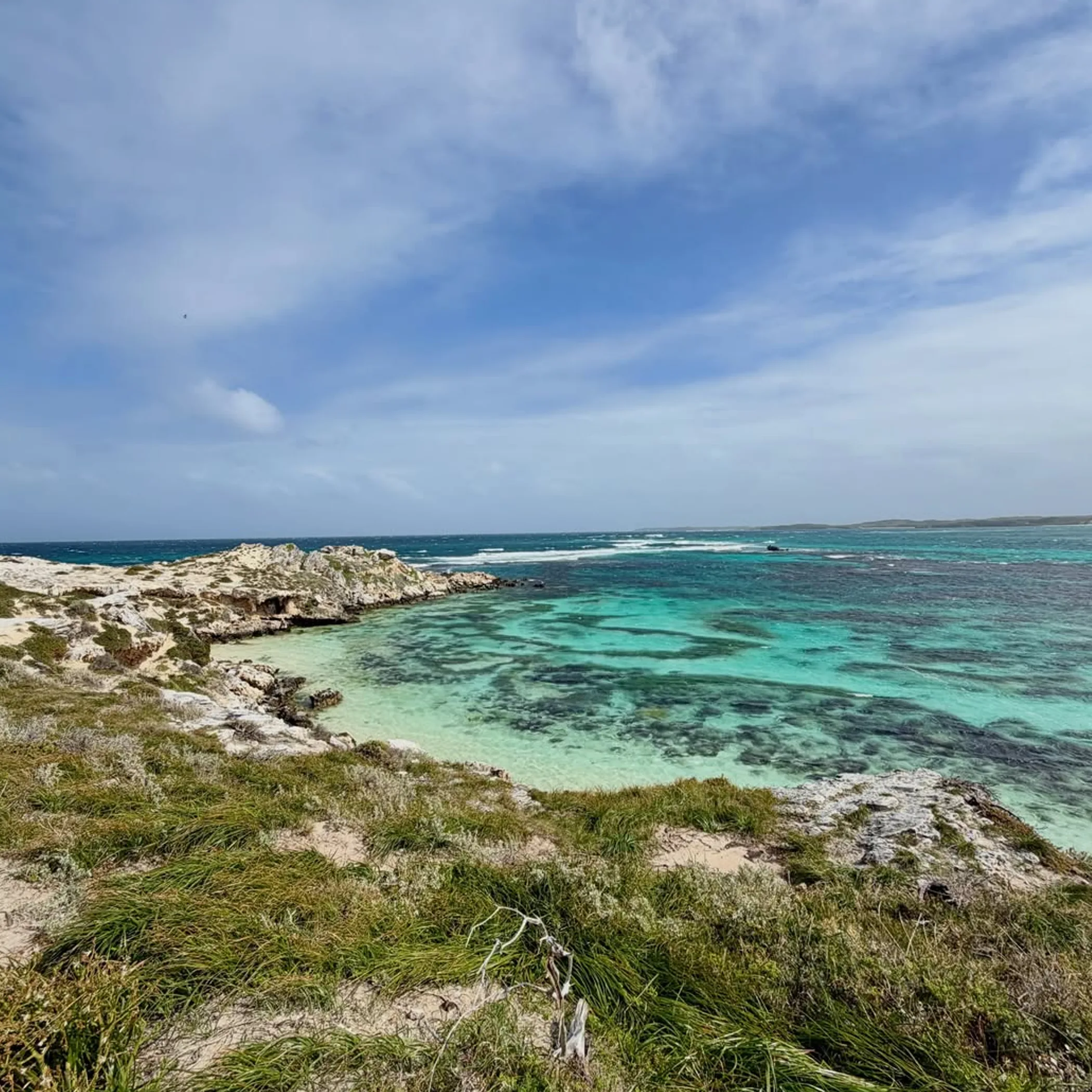 clear reef and coastline in western australia